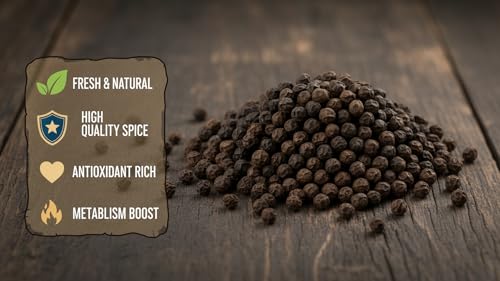 Image of Product image Parshutara Farm Fresh Whole Black Pepper 200g | Kali Mirch | Premium Garam Masala Spice for Cooking
