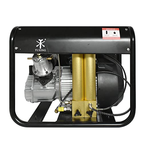 TUXING Compresor de aire PCP de 4500Psi, compresor PCP para cilindro de buceo, filtro de agua-aceite de dos etapas incorporado, compresor para buceo/bomba de incendios/paintball 220V (TXEDM042)