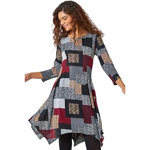 Roman Originals Hanky Hem Swing Dress with Pockets Cover