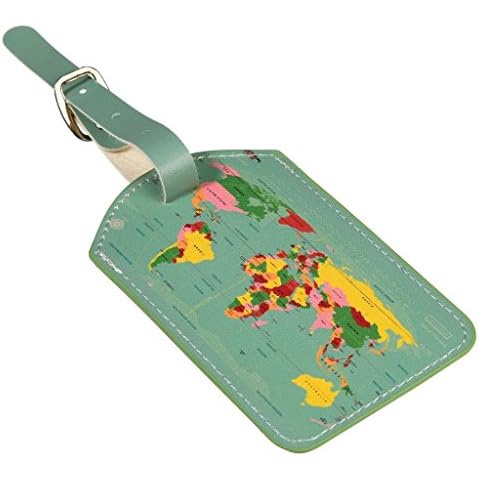 World Map Luggage Tags Cover