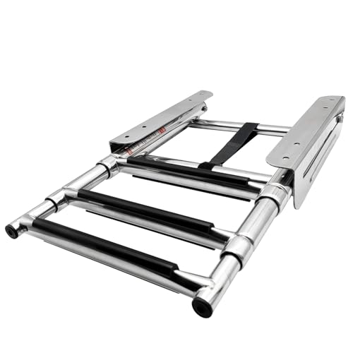 Escalera telescópica de acero inoxidable 3 peldaños para piscina miniatura 5