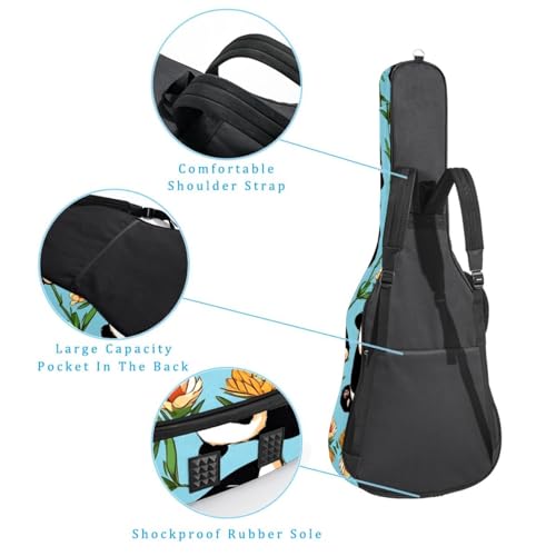 Housse guitare acoustique panda protégeant de la pluie et chocs