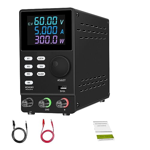 Fuente de alimentación CC con protección múltiple y regulador digital USB para electrónica