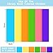 Epakh 24 Packs Colored Dividers for Book Shelves with Label Stickers, Flexible Bookshelf Markers for Organizing Home Library, 3 x 12 Inch