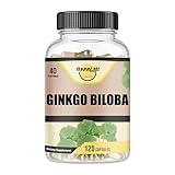 Happi Mi Nutrition Ginkgo Biloba 1800mg, Ginkgo Biloba Organic, Memory & Brain Function Support, Improves Concentration and Cognitive Support, Clarity, 120 Veggie Caps, Non GMO, 120Caps