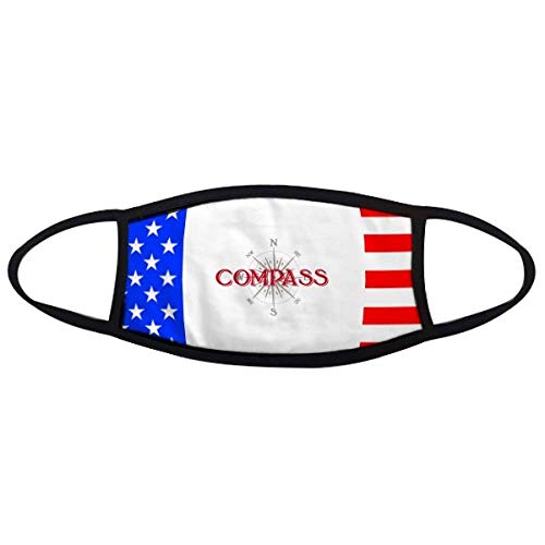 offbb Máscara Brújula Southeast Northwest Brújula Calentadora Anti Polvo Estrellas Bandera