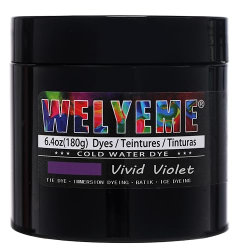 WELYEME Cold Water Dye Violet, Tie Dye Powder, Fabric Dye Powder for Clothes