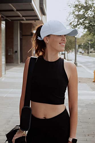 Image of Eohak Ponytail Baseball Hat Distressed Retro Washed Cotton Twill