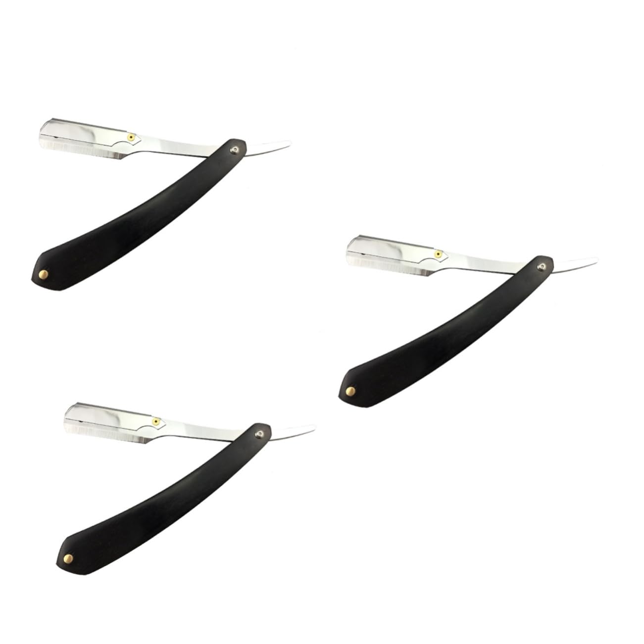 MAGICLULU 3 Pz Rasoio Da Barba in Metallo Coltello Da Barba Dritto Rasoio Da a Doppia Lama Da Kit Taglia Manuale Bambù Coltello Per Sopracciglia Uomo