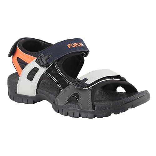 Image of FUEL Sandals & Floaters for Mens & Boys Comfortable & Lightweight Dailywear, Anti-Skid Flexible & Breathable for Running, Walking Stylish Casual Sandal for Outdoor Footwear For Gents (Rambo-01)