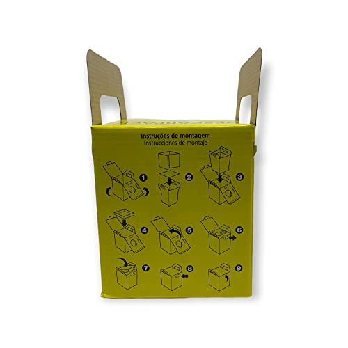 Coletor de perfuro-cortantes Papelão 1,5 litros Descarpack (Amarelo)