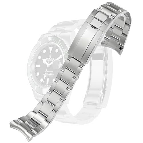 Bracelet montre pour Rolex Submariner 21mm 20mm acier givré curve