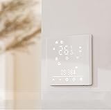 Termostato inteligente WIFI, termostato eléctrico de calefacción de piso, para monitor de temperatura interior y exterior y humedad y sistema de calefacción de control