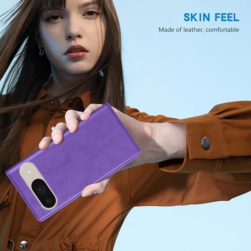 ZZXX for Pixel 9/9 Pro Wallet Case Strong Magnetic 6.3 inch,Purple - image 6