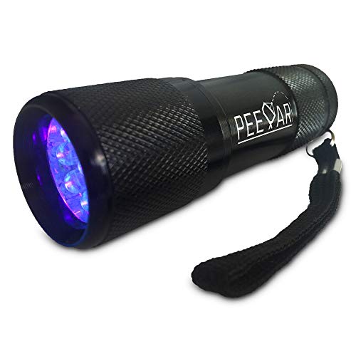 Pet Urine Detector 365NM Black Light Flashlight: PeeDar - Precision UV LED Pee Finder Tool. Locate Cat/Dog/Animal Stains. Uses: Hotel Inspection, Security Marks. 365NM–370NM Finds Invisible Urine Fast