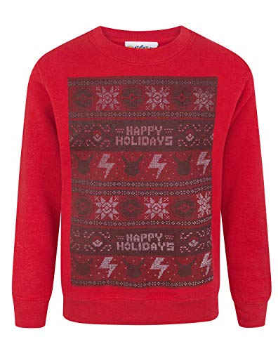 Sweat Pokémon Noël enfant pull coton chaud hiver motif imprimé