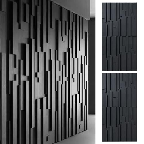 Paneles Decorativos para Pared 3d Paneles de Revestimiento para Salon Recibidor y Escaleras Impermeable Recortable Paneles de Pared Pu, Textura de Grano de Madera Panel de Pared para La Decoración del