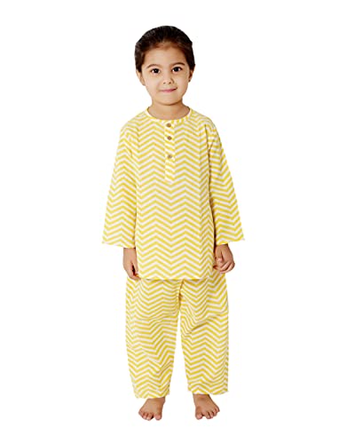 Image of Cotton Unisex Printed Night Suit Dress Set Combo Pack for Girls Boys