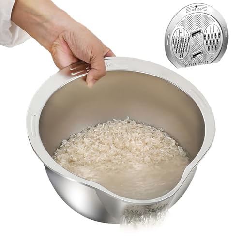 Y Colador De Arroz | Colador Multifuncional de Acero Inoxidable para Cocina | Utensilios De Cocina Para Enjuagar Frutas, Preparar Ensaladas, Pasta, Sushi Y Colar Té