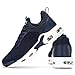 Kapsen Men's Air Running Shoes Fashion Sneakers Lightweight Breathable Lace Up Mesh Walking Workout Sports Shoes Dark Blue