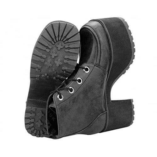 T U K Shoes A8663l Womens Platforms Distressed Ankle Nosebleed