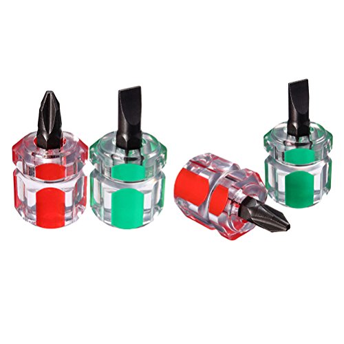 cccymm 4 PCS rutschfeste Magnetische Schraubendreher-Bits Mini Kleine Schraubendreher Repair Tool (Philips + Schlitz/flach) 1 cccymm 4 PCS rutschfeste Magnetische Schraubendreher-Bits Mini Kleine Schraubendreher Repair Tool (Philips + Schlitz/flach)
