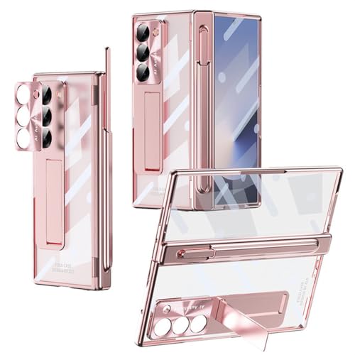 Coque Charnière Galaxy Z Fold 4 5 6 Film Protection 360 Transparent Coque Écran Support Stylo
