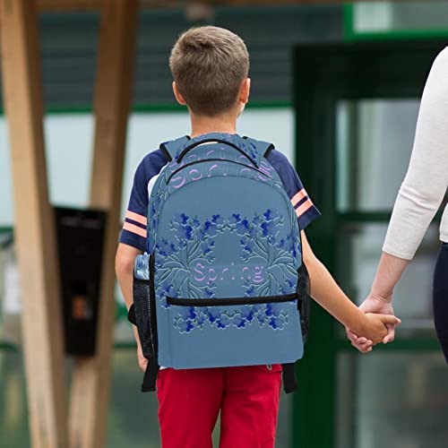 Sac à dos d'école allégeant le dos avec trousse fleurie assortie