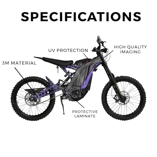 Image of Glossy Glitter Surron Light Bee Graphics Kit Wrap - Hex Purple - Sur-Ron Skin - Premium 3M Vinyl Protective Wrap Decal Cover - Easy to Apply | Crafted in The USA by MightySkins