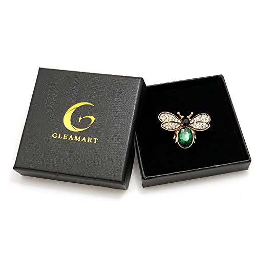 Image of Rhinestone Bee Brooch Vintage Fly Insect Corsage Crystal Moth Brooch Pin