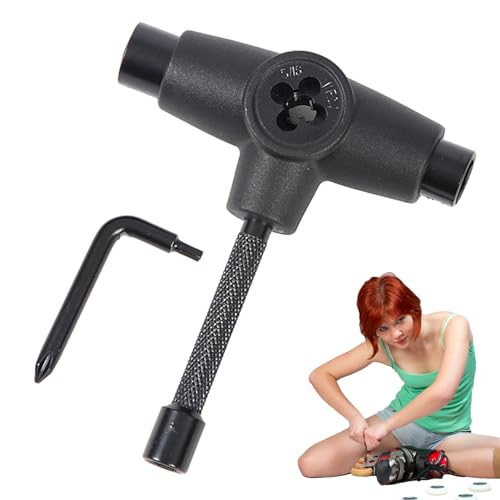 Chave de torneira tipo T, chave de soquete com alça T | Ferramenta de reparo tipo T de skate | Chave