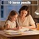 Fzyisw Pferde Mitgebsel Kindergeburtstag Set Give Aways Pferdegeburtstag Gastgeschenke 10 Pferd Bleistifte 8 Pferd Notizbuch 10 Pferde Geschenktüten 8 Silikonarmband für Kinder Jungen Mädchen