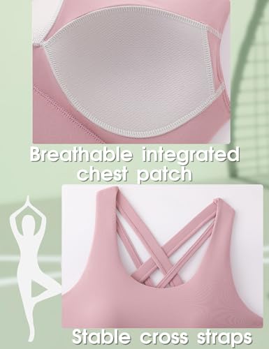 Image of Sports Bras for Women High Support, High Impact Push Up Criss Cross Back Padded Strappy Workout Running