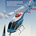 C138 PRO Remote Control Helicopter with One-Touch Inverted Flight, 2.4G 6CH 206 Flybarless RC Helicopter for Adult, Gyro Altitude Hold & Positioning & 3D Stunt