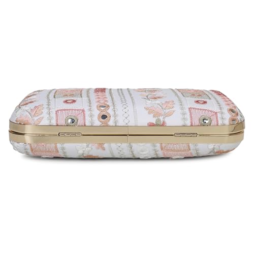 Image of LONGING TO BUY Hand Crafted Designer Box Clutch - Zari Embroidery For Women