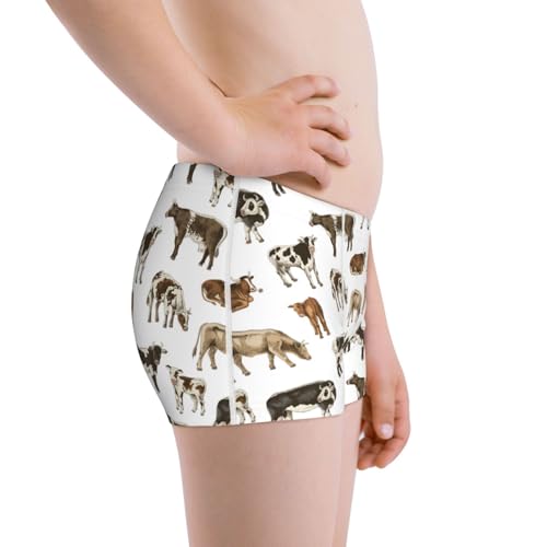 Boys' Cotton Boxer Brief Soft Underwear-Cow2
