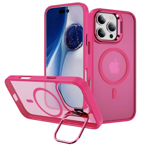 Coque iPhone 14 Pro Max MagSafe translucide mate avec béquille