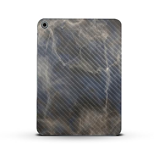 Image of MightySkins Carbon Fiber Skin Compatible with Apple iPad 10.9 inch 10th Gen (2022) Full Wrap Kit - Stormy Marble | Protective, Durable Textured Carbon Fiber Finish | Easy to Apply | Made in The USA