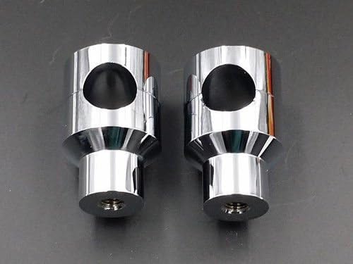 Chrome 1" 25mm Round Motorcycle Handlebar Riser for Harley Springer Bobber Cafe Racer Sportster XL FL Honda Kawasaki Suzuki Yamaha Cruiser Chopper