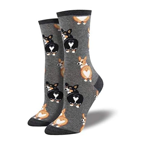 LilyRosa® Women's Grey Corgi Dog Dogs Ladies Socks (UK Size: 3 to 7) Cover