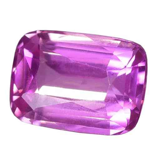 Image of 1.042CT CERTIFIED VVS UNHEATED UNTREATED CUSHION VIVID PINK SAPPHIRE NATURAL
