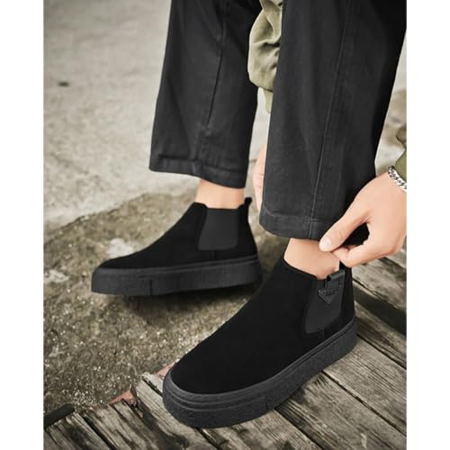 Women Men's Retro Platform Ankle Boots Fashion Chunky Sole Classic Chelsea Casual Workout Booties Shoes4