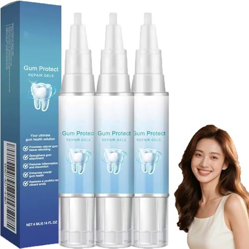 Mullend Gum Repair Gel, Gum Repair for Receding Gums,Mullend Teeth Repair Gel,Teeth Whitening Essence Pen,Whitening Toothpaste,Reduce Yellowing Oral Care. (3pcs)