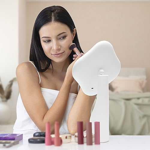 Rio Illuminated Full Size USB Rechargeable Makeup Mirror with LED Lights, 3 Light Settings, Touch Control, 360° Rotation - Image 4