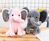 NatureMan Pluszaki ze słoniem - kawaii pluszowe zabawki dla niemowląt, chłopca, dziewcząt, pluszowe zabawki, prezenty, idealne do pokoju dziecięcego, wystrój pokoju, 25 cm (szary)