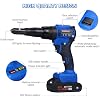 Weytoll Cordless Rivet Machine, Portable 20V Lithium Battery Charging Full-Automatic Core Pulling Rivet Machine Professional Kit,with 30Pcs Rivets, for 1/8'', 5/32'', 3/16'' Rivets