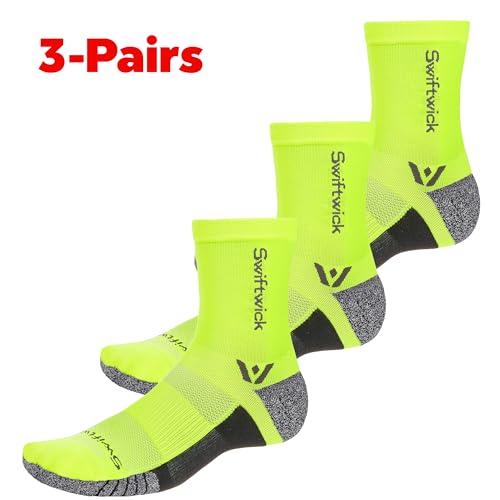 Image of Swiftwick- FLITE XT FIVE Running & Golf Socks, Fitness, Ultimate Stability, Non-Slip Crew Socks