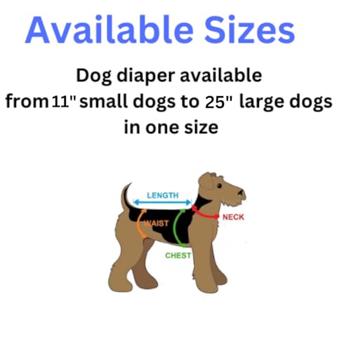 Image of Washable Dog Diaper for Female and Male-one Size for Covering Small, Medium, and Large (11 inch to 25 inch)-Reusable with Duck Style Soft Fleece-Adjustable Washable