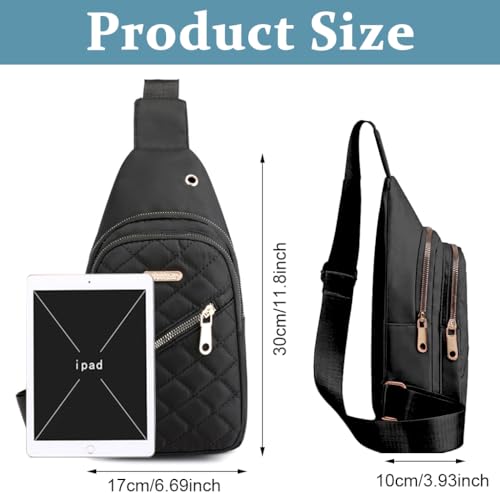 Image of PALAY Crossbody Sling Bag for Women - Oxford Cloth Phone Bag, Stylish Pink Chest Bag, Versatile Fashion Travel Shoulder Bag