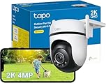 TP-Link Tapo 2K 4MP Pan/Tilt Outdoor Wired Security Wi-Fi Camera, 360° Visual Coverage, Starlight Full-Color Night Vision Up to 98ft, Person/Pet/Venicle Detection,Physical Privacy Mode(Tapo C520WS)